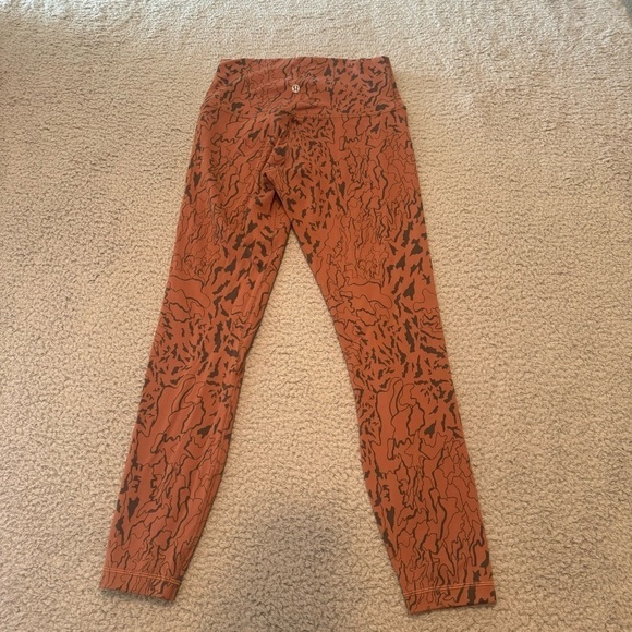 Nice🌟Lululemon Align High-Rise Pant 25" Sz 6 Camo Contour Ancient Copper Grey - Picture 2 of 8